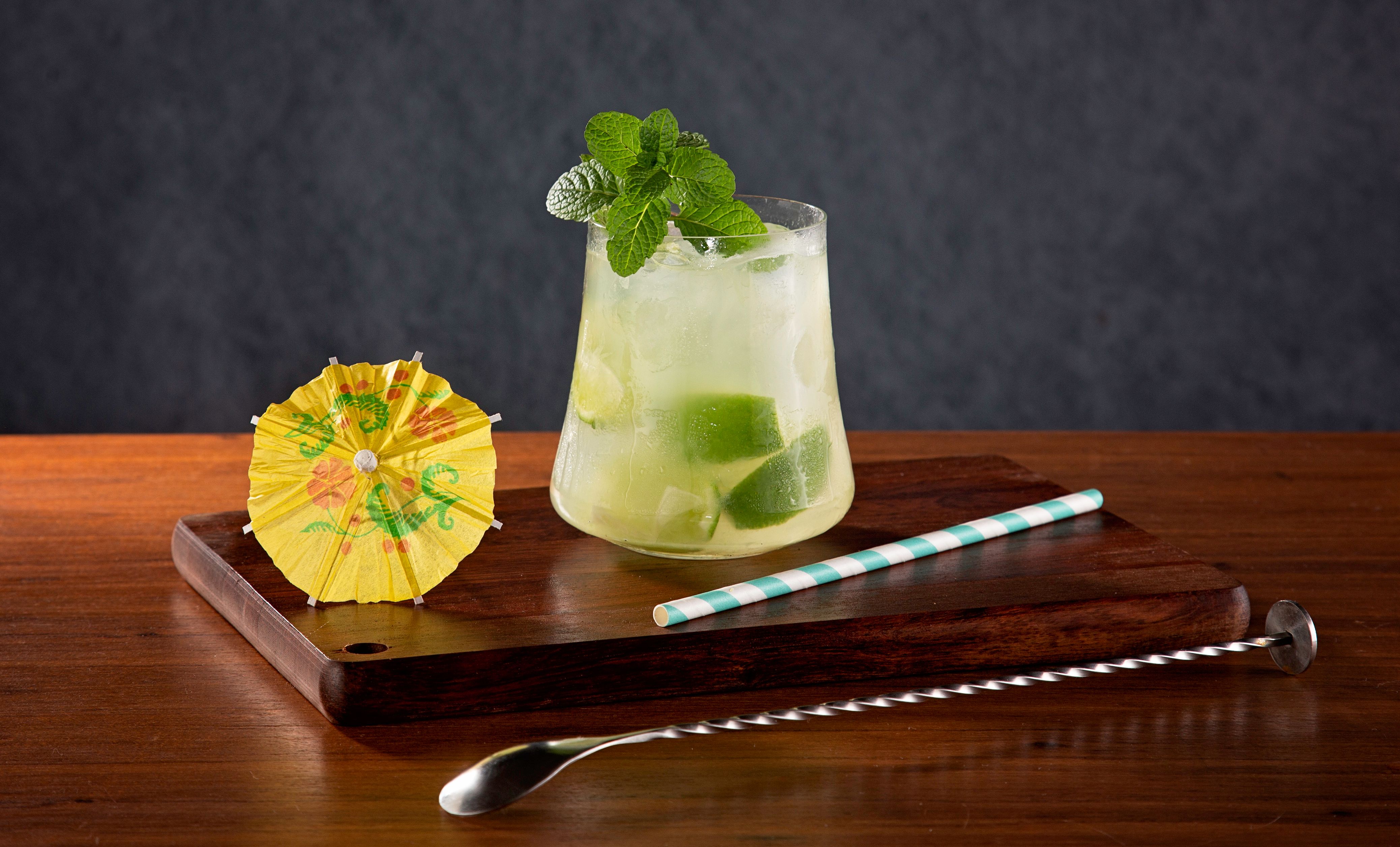 Fresh citrus and cocktail ingredients